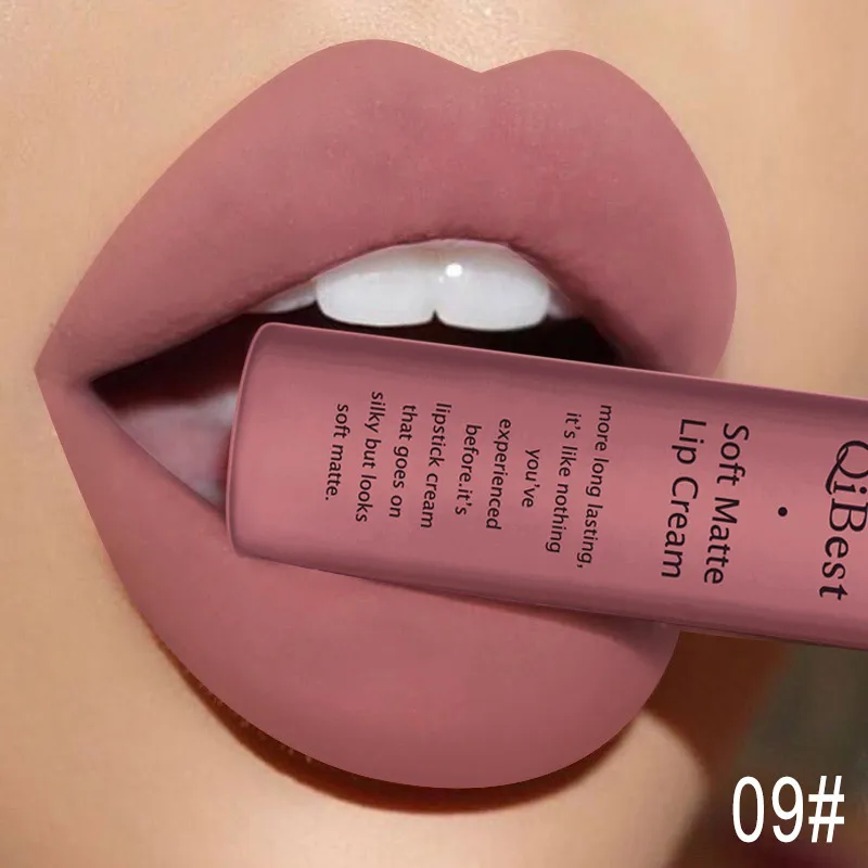 Q1617-09 Brand 34 colors Lip Gloss Long Lasting Red Lips Matte Lipstick Liquid Lip Tint Cosmetic Nude Velvet Lipstick Matte Lip Makeup - Цвет: Q1617-09