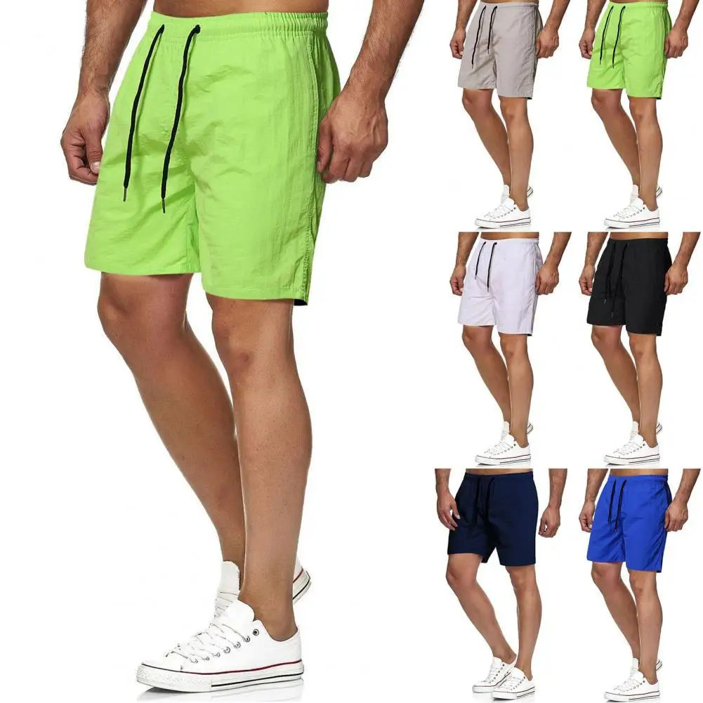 

Новинка 2021, Мужская одежда для плавания, однотонные пляжные шорты для фитнеса, летняя пляжная одежда, спортивные штаны для бега, морского се...