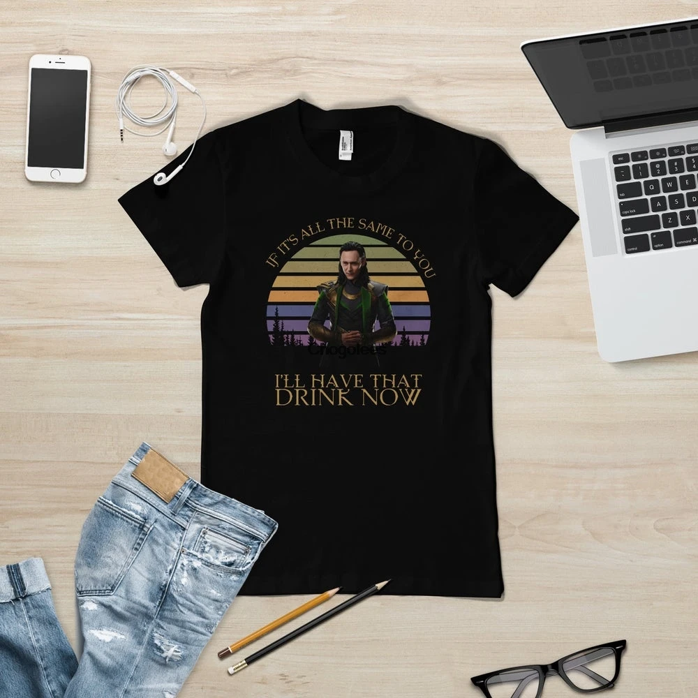 Локи рубашки с цитатами Ретро Закат футболка цитаты вас если это то же самое йоуй