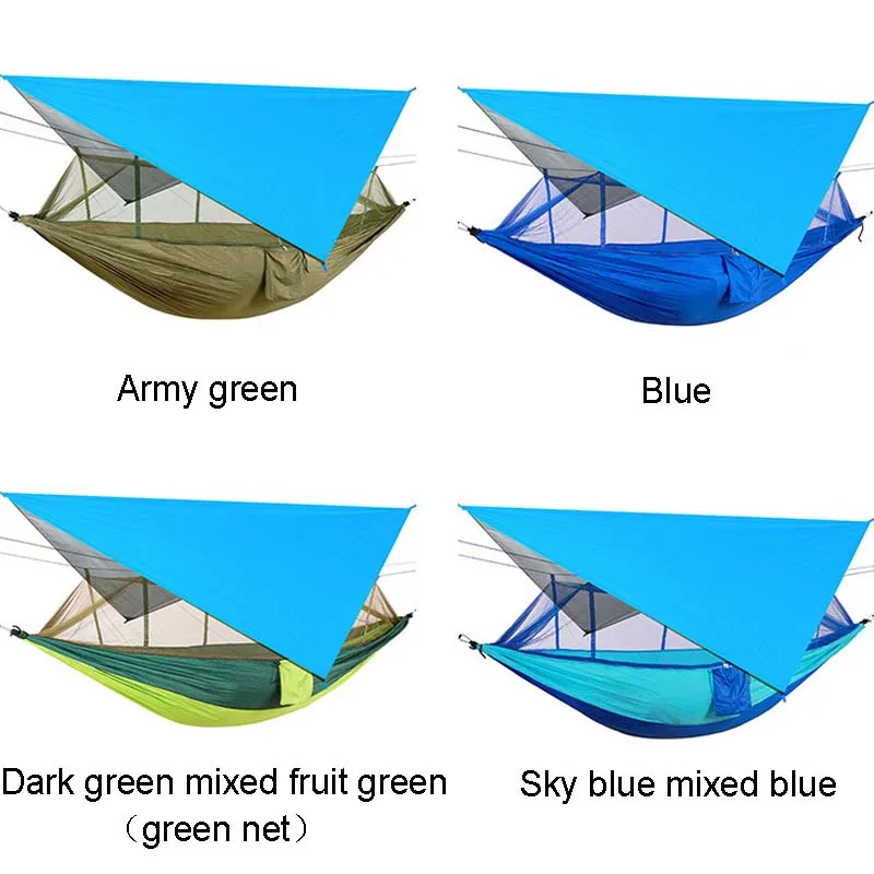 Кемпинговый гамак с москитной сеткой и солнцезащитным укрытием