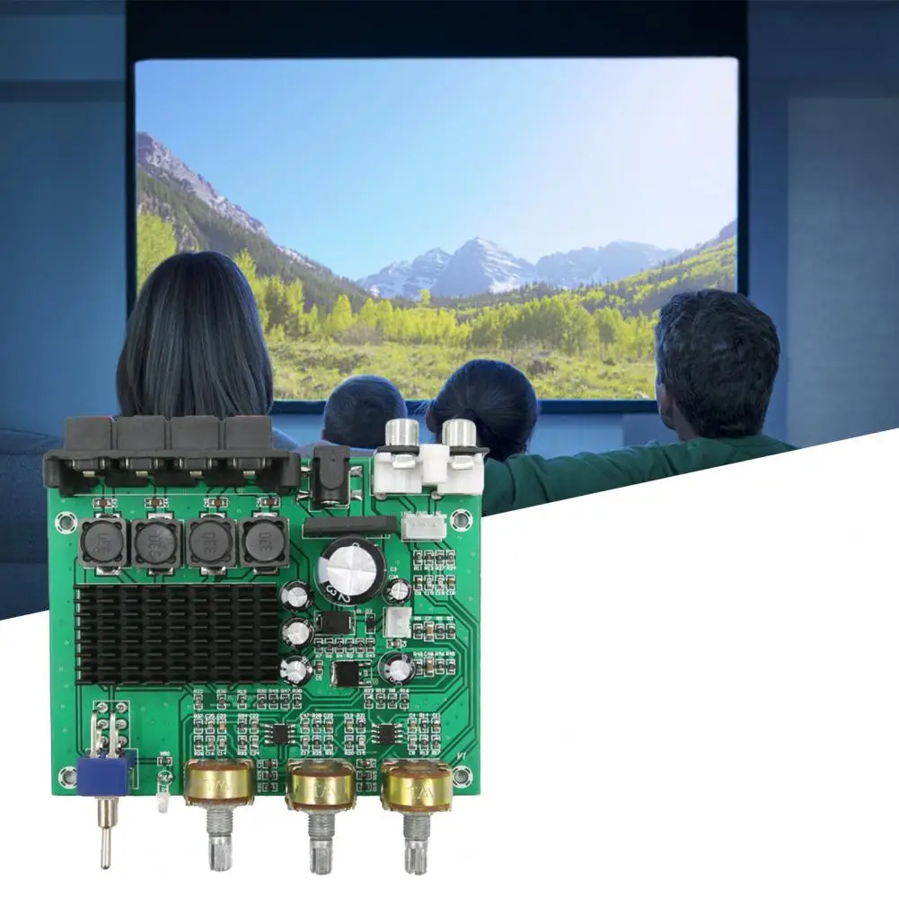 XH-M570 Мощность усилитель двухканальный стереовыход Прозрачная крышка PCB чистый
