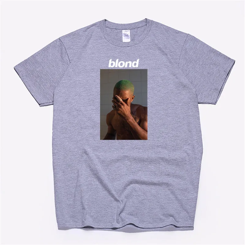 T99A-Grey Мужская футболка Frank Ocean Blonde хип-хоп Rap, футболка унисекс, хлопок, футболка Homme Singer Harajuku, рубашка - Цвет: T99A-Grey