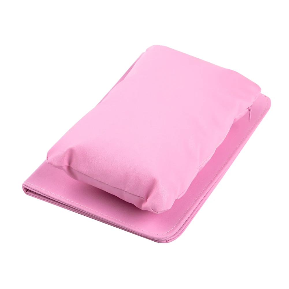 Manicure Tool Nail Art Wrist Washable Pillow With Cushion Professional Folding Holder Solid Soft Hand Rests PU Leather | Красота и