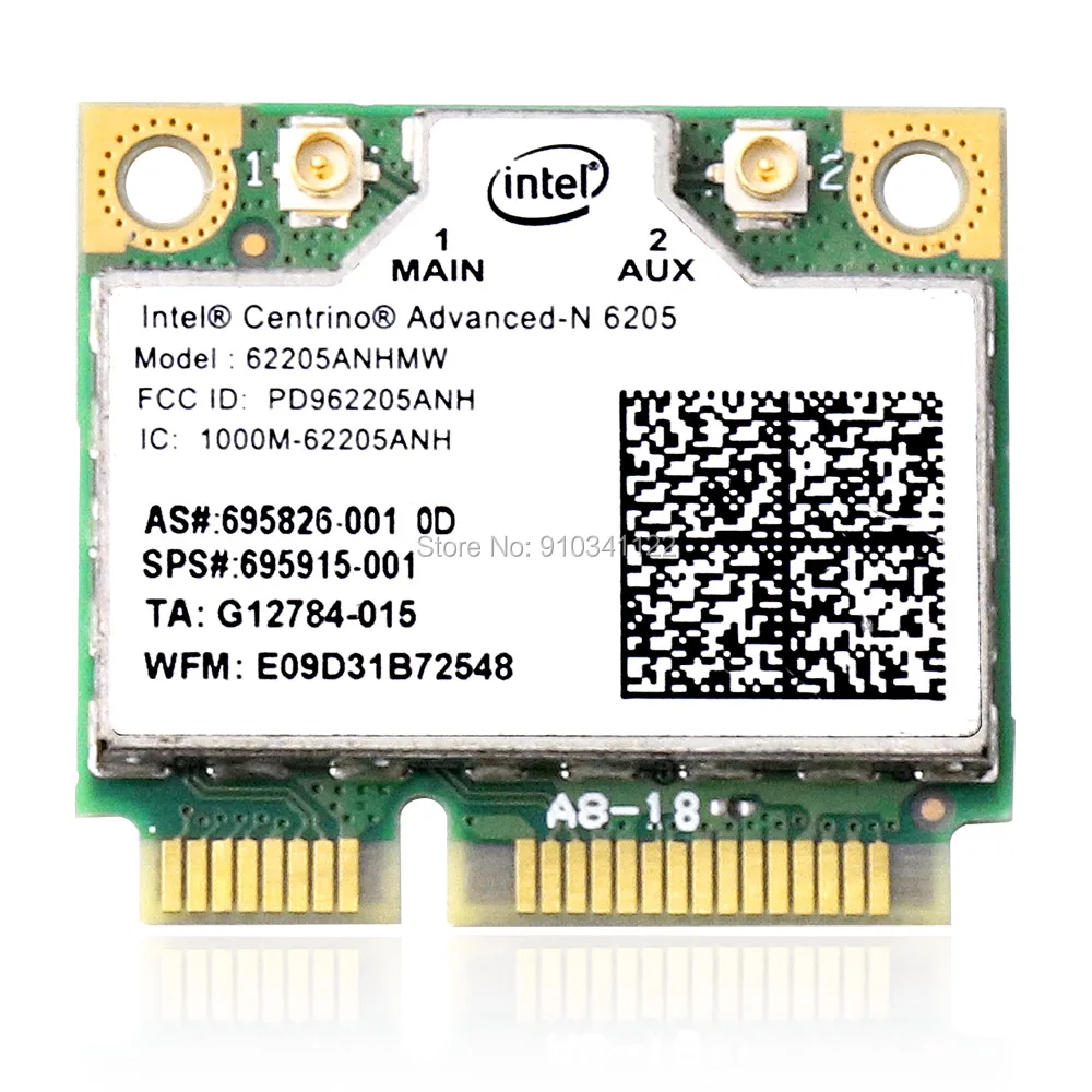 Половинная мини PCIE Wi-Fi карта 62205ANHMW 300M CENTRINO ADVANCED-N 6205 INTEL WIRELESS 2,4/5G 0X9JDY WLAN карта для Dell Toshiba