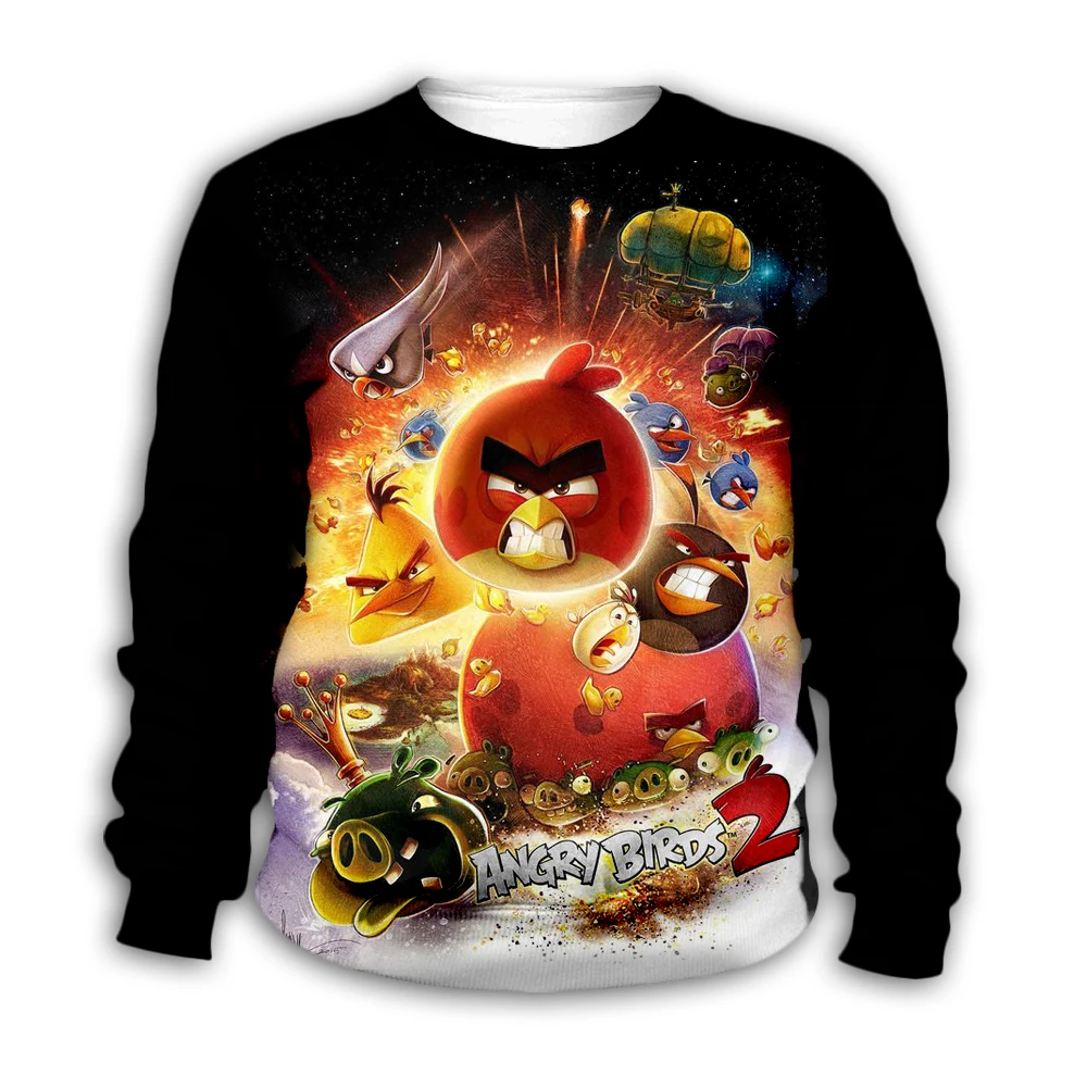 Фильм angry birds, с рисунком красных птиц детская 3d из двух предметов: толстовка с капюшоном и рисунком котенка, одежда для детей свитшоты огонь футболки на молнии для маленьких девочек и мальчиков шорты «Kawaii» и штаны
