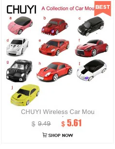 CHUYI Автомобильная беспроводная мышь спортивная машина 2,4 ГГц USB оптическая компьютерная мышь 3D Mause Gamer для ПК ноутбука подарок