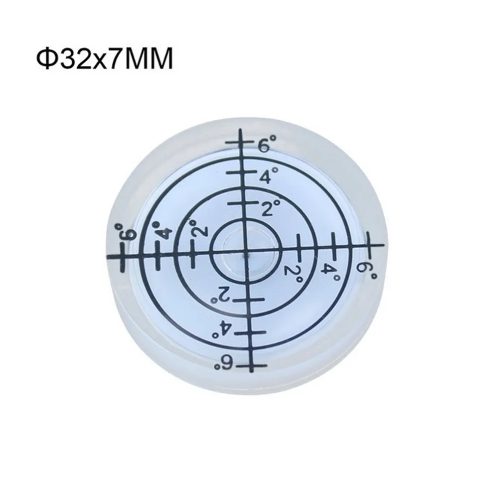 

32mm Bull Eye Level Spirit Bubble Orbit Surface 0 - 6 Degree Levelling Area Tough Clear Acrylic Circular Surface Spirit Level