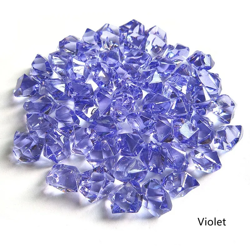 

400pcs 14 Colors 11x14MM Acrylic Diamond Crystal Ice Rock Stones Vase Gems Confetti Table Scatter Beads Wedding Party Home Decor