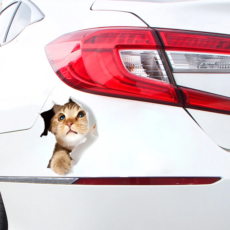 

Creative 3D Cute Cats Hole Decorative Stickers on The Wall PVC Animal Stickers on The Toilet Seat Bathroom Fridge Door Stickers