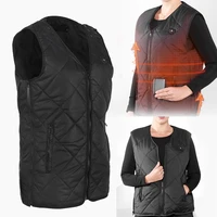 usb heated vest men winter electrical heated sleevless jacket travel heating vest outdoor waistcoat hiking heater vests 3 sizes