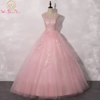 walk beside you ball gown pink quinceanea dress 2021 long sleeveless sequined lace applique vestidos de 15 anos 2020 robe de bal