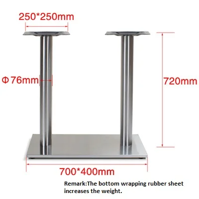 Подвал из нержавеющей стали с двумя трубками|stainless steel table base|carton packpacking carton |