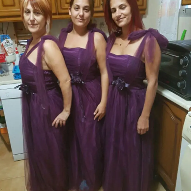 Popodion выпускные платья с цветами длинные из тюля для вечерние женские выпускного