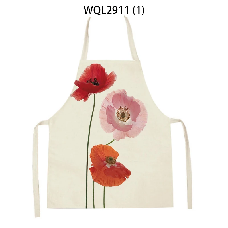 Простой фартук без рукавов с цветочным принтом 1 шт. Детский для уборки семьи