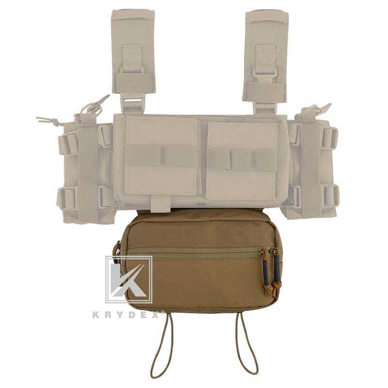 KRYDEX Spiritus Tactical SACK Abdominal Pouch For MK3 Chest Rig Plate Carrier Nylon Fanny Pack Abdominal Carrying Accessories CB
