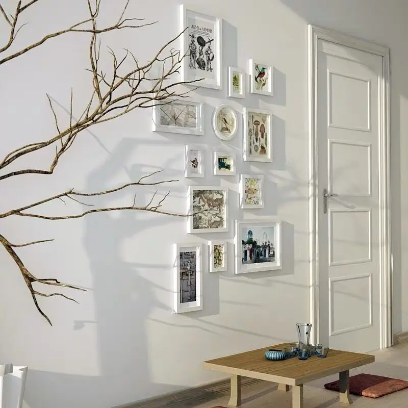 13 шт./компл. из массива дерева Настенная фоторамка для ресторана спальни