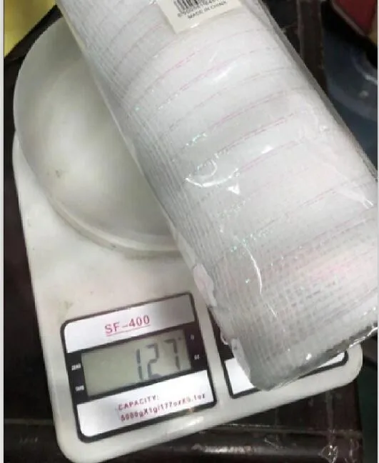 Рождественская декоративная полиэтиленовая сетчатая лента с металлической