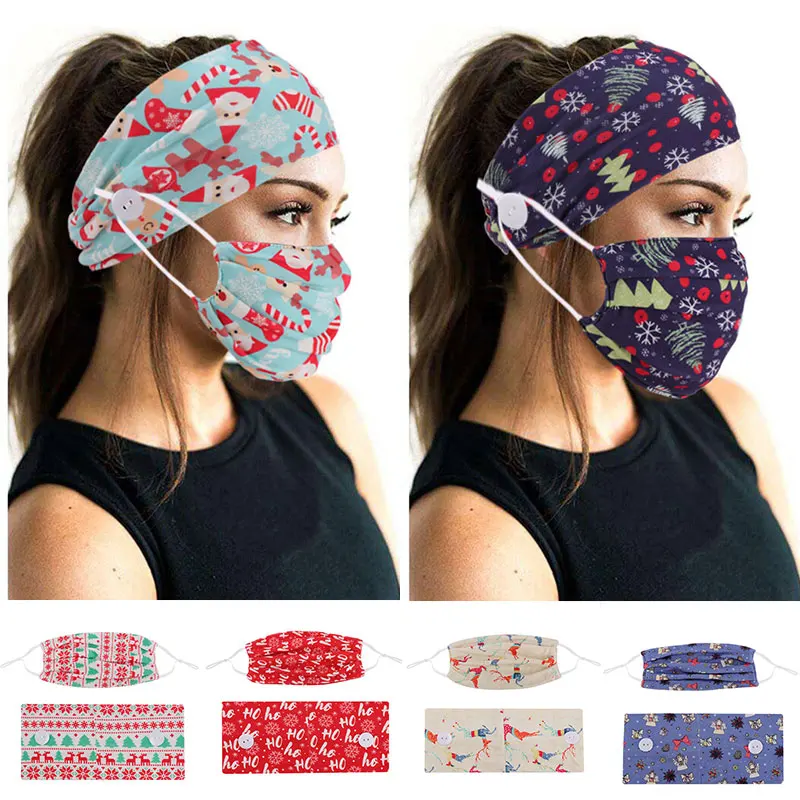 2 шт./компл. повязка на голову одежда Рождество кнопку уход за кожей лица кнопка
