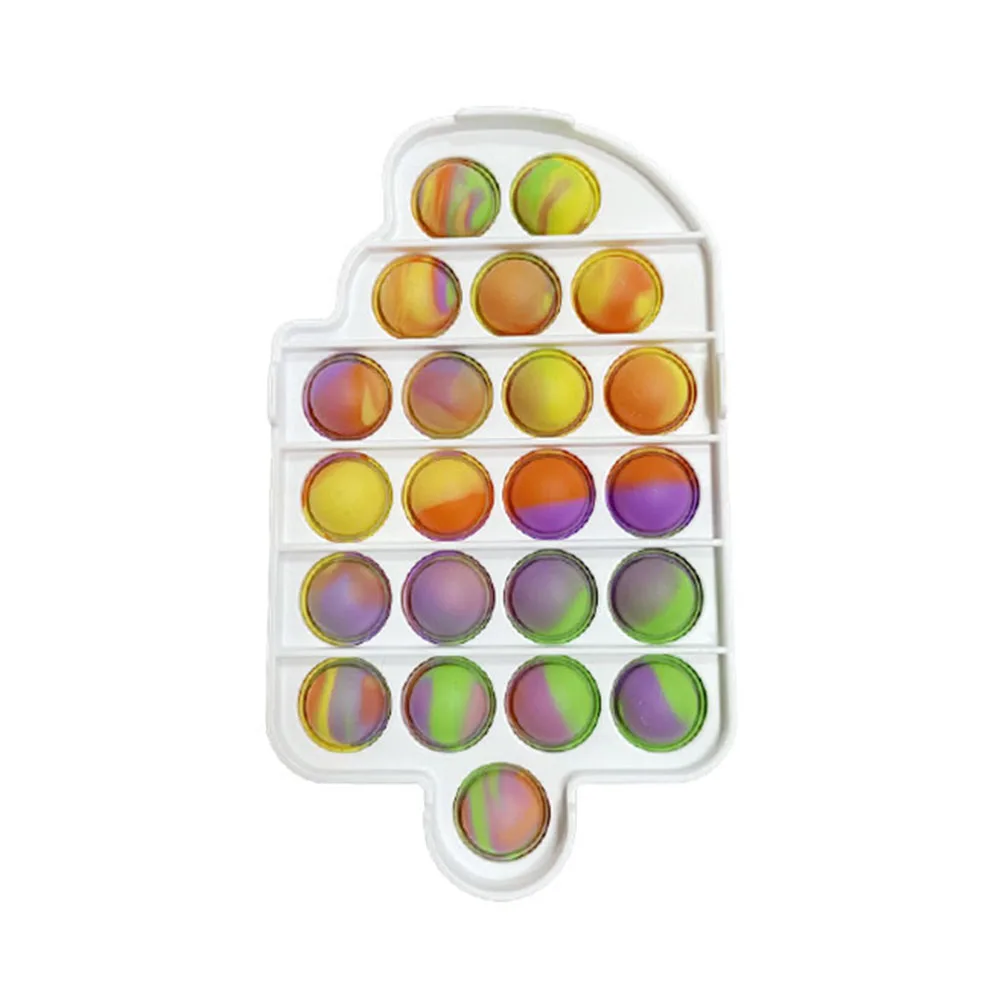 

Camouflage Popsicle Push Bubble Keychain Sensory Toy Anti-stress Relaxing Fidget Autism Toys Stress Relief Special Needs