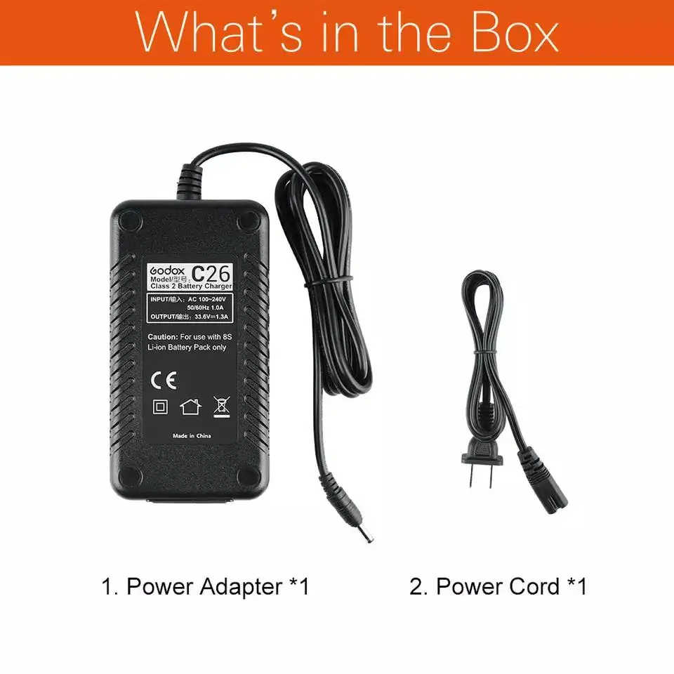 Godox WB26 2 6 Ач AD600PRO оригинальный литиевый аккумулятор для C26 Зарядное устройство