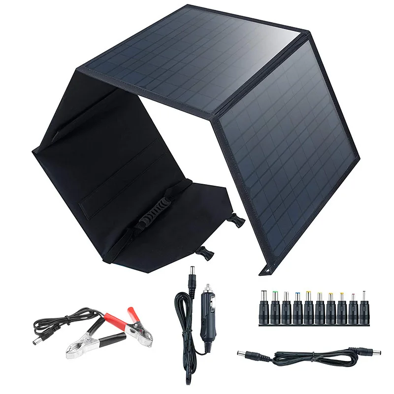 Складная солнечная панель 80 Вт батарея портативная Водонепроницаемая USB 5 В/18 в