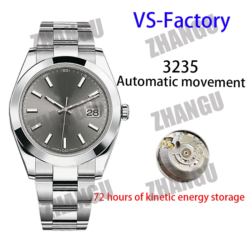 

Watch Men's Mechanical 41MM DateJust 126300 VSF 1:1 Best Edition Polished Bezel Gray Dial Rod 904L SS Jubilee Bracelet A3235