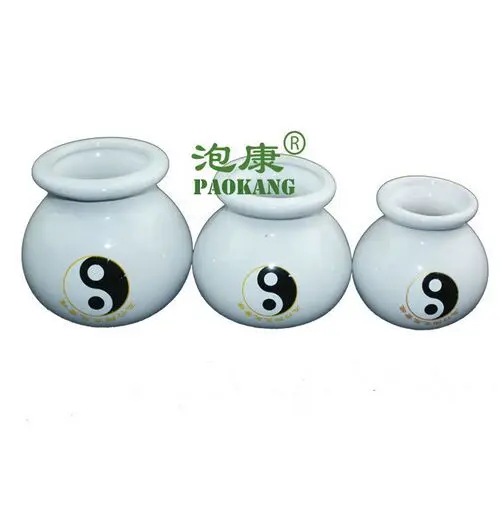 3 чашки керамические массажные медицинские банки для терапии тела медицинская