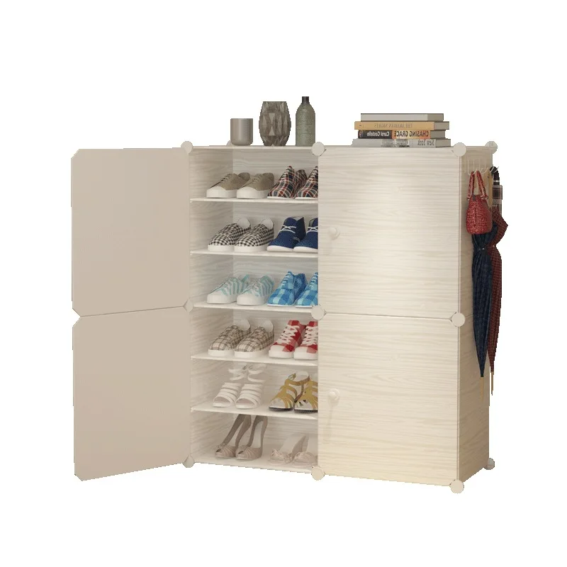 

Shoe Rack High Capacity Dustproof Plastic Fabric Assembly Shoe Storage Combination Shoe Cabinet Organizer Rack Shoe Shelf