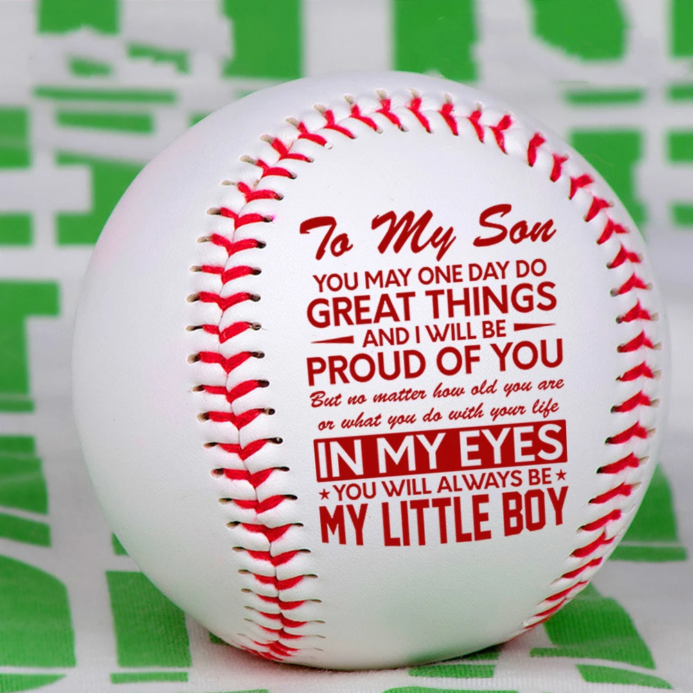 

P047684 To My Son 9" PVC Practice Training Baseball Ball White