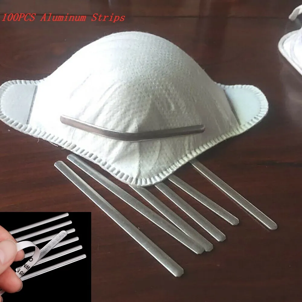

85mm Masks Aluminum Strips With Adhesive For DIY Masks Nose Bridge Clips Masks Making Accessories