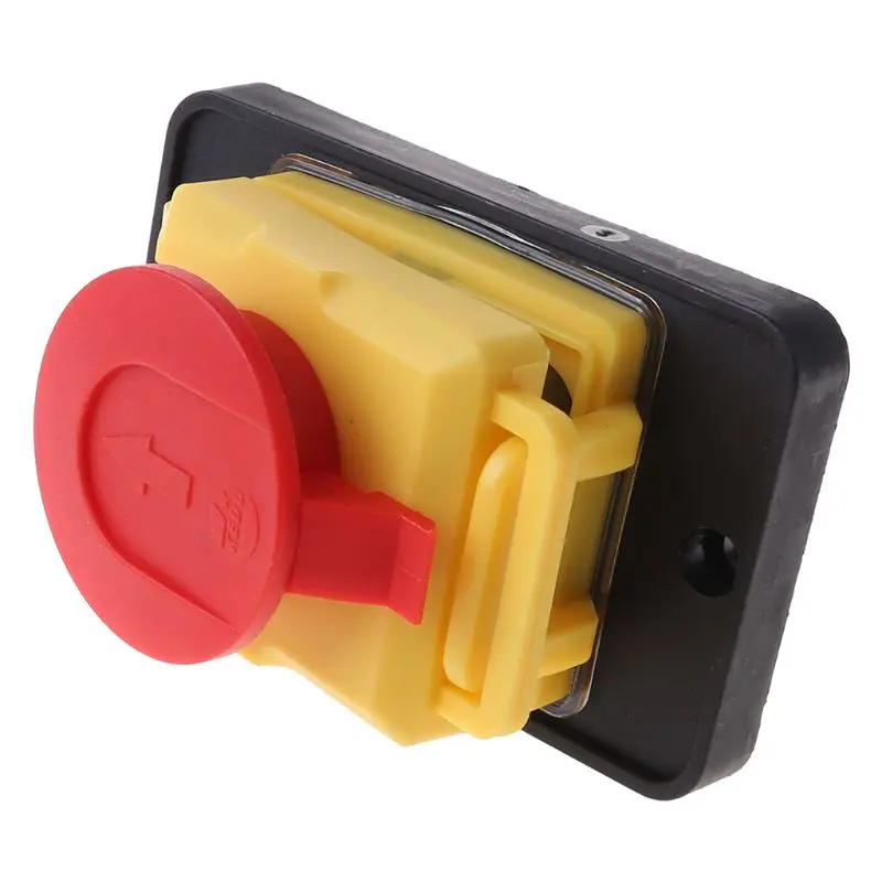 

KJD12 250V 4Pin Waterproof Magnetic Start Stop No Volt Release Pushbutton Switch W3JA