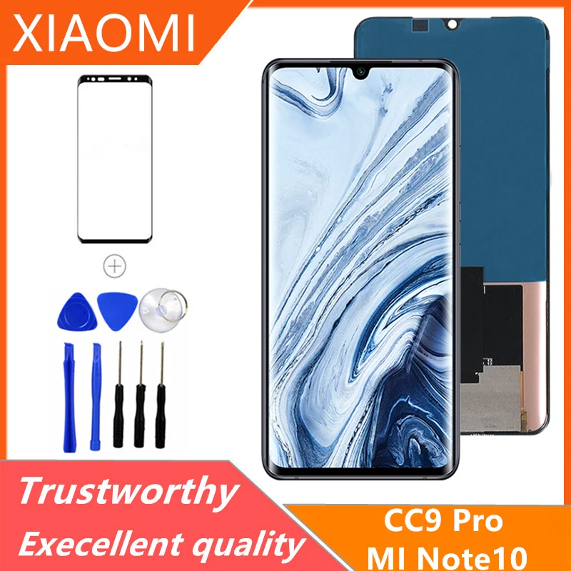 

Super Amoled Lcd For Xiaomi Mi CC9 Pro CC9Pro LCD Display Touch Screen Digitizer Part For Mi Note10 Pro Note10Pro Screen