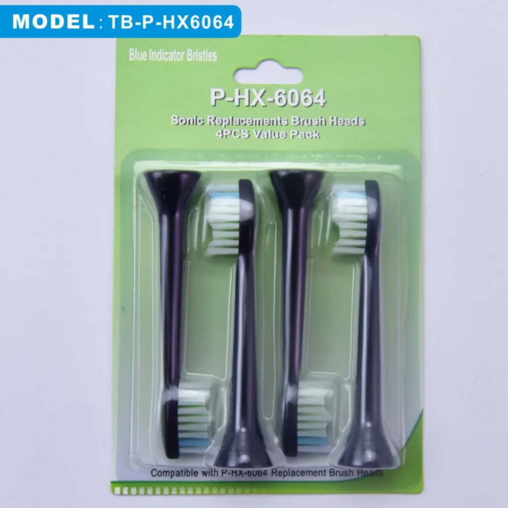 HX6064 4 шт./лот HX6064 Вибрирующая зубная щетка Сменная головка для Philips Sonicare proresyota Xiaomi HX6013 - Цвет: HX6064