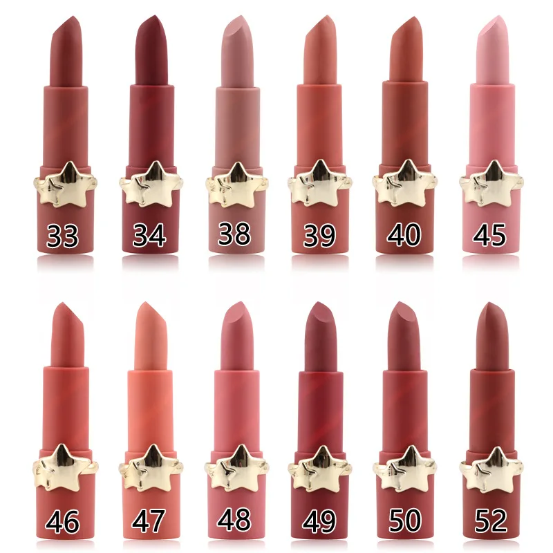 Бархатная губная помада стойкая матовая с полноцветным пигментом губ гладкой