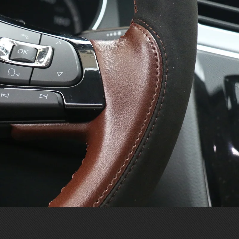 Новинка 2019 чехол на руль из натуральной кожи с маркером для Volkswagen VW Golf 7 Mk7 новинка