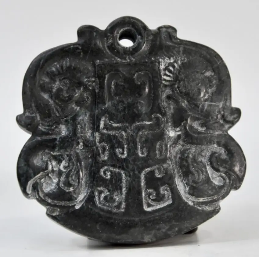 

Хуншанская культура архаизовая черная железная метеоритная скульптура горничная подвесная маленькая статуя