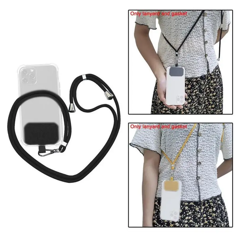 Universal Crossbody Patch Phone Lanyards Mobile Strap Lanyard Nylon Soft Rope Cell Hanging Cord With Curing Cloth | Мобильные