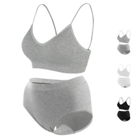 women bra panties set sports bra underwear set ladies threaded breathable comfortable shockproof running no steel ring bra set
