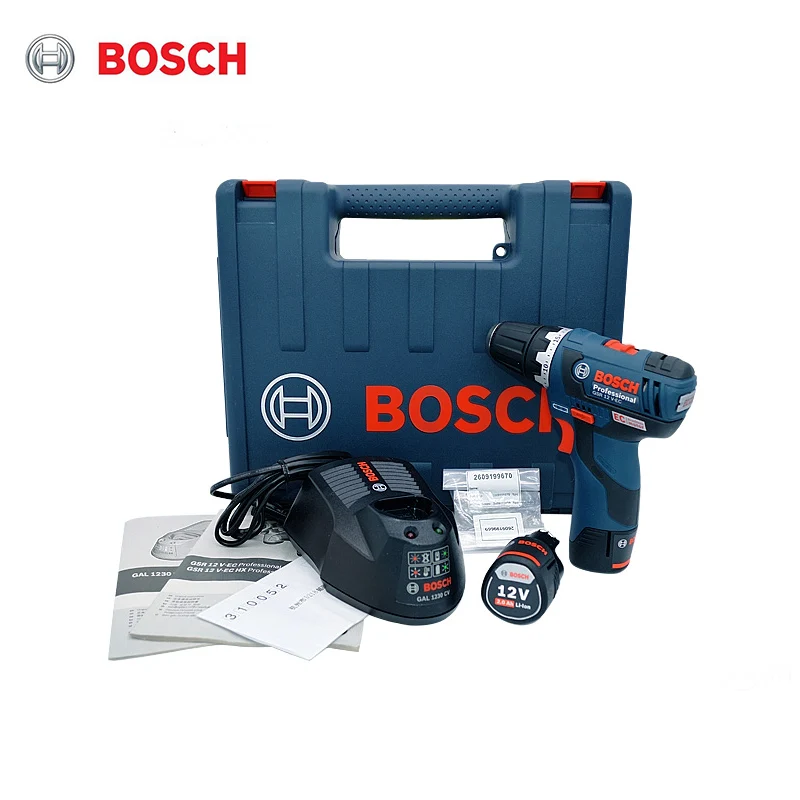 Bosch GSR12V EC электрическая отвертка литиевая батарея зарядное устройство