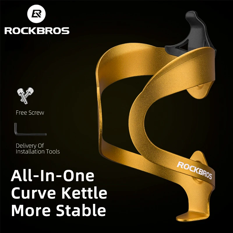 rockbros bicycle aluminium alloy adjustable water bottle cage mountain bike cycling bottle holder ultralight handlebar mount free global shipping