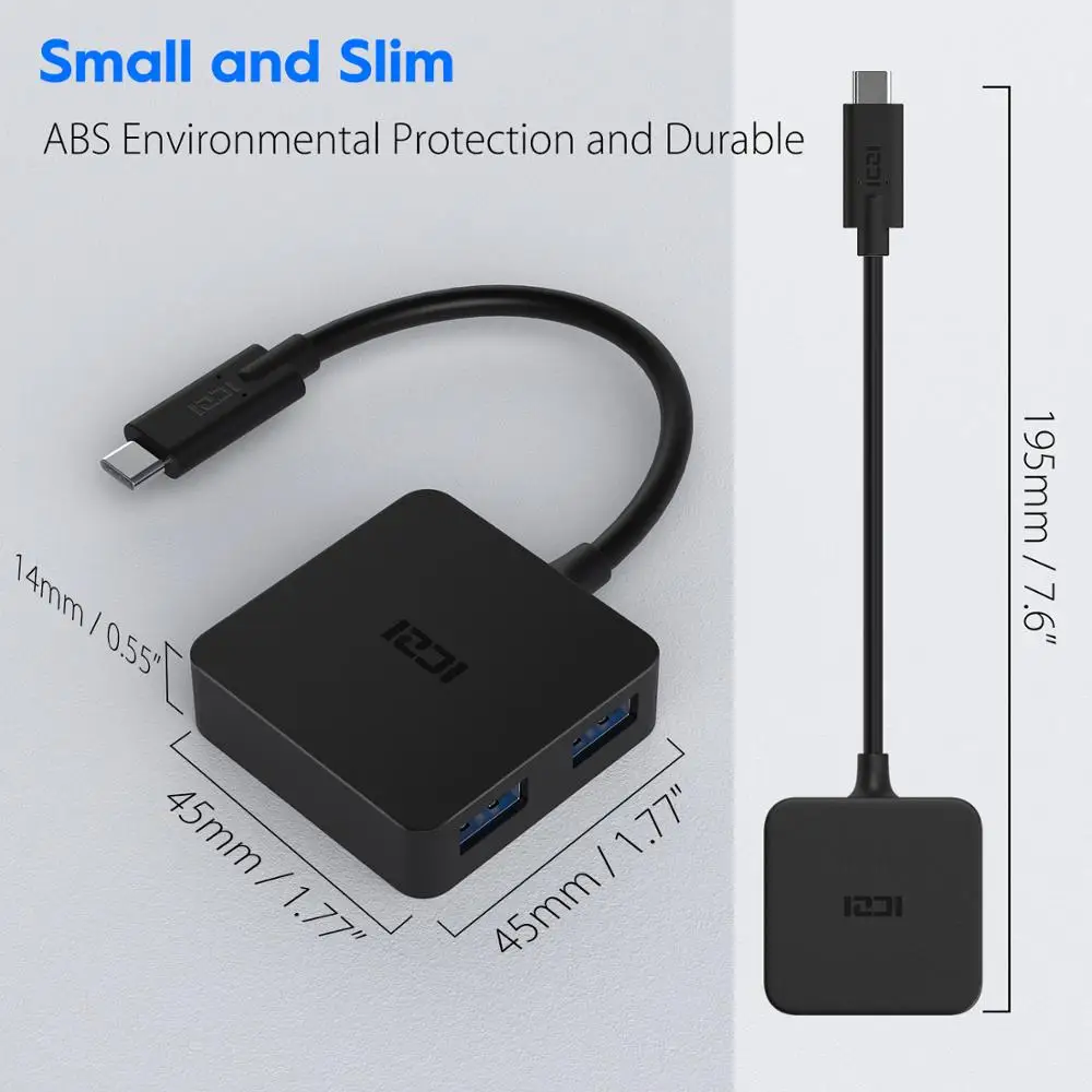 ICZI USB C до 4 3 0 портов концентратор Высокоскоростной Thunderbolt type адаптер для MacBook Pro