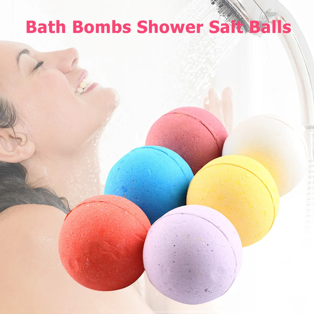 

6 шт./компл. Бомбочки для ванны шарики легкость и портативность без пространство занимают увлажняющий, отшелушивающий солевой пузырь для ду...