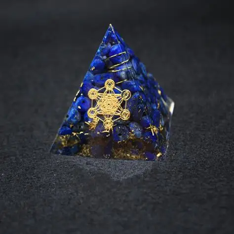 

50mm Orgonite Pyramid for Meditation Aventurine Lapis Lazuli Orgonite Energy Healing Reiki Chakra Mascot Decorations for House