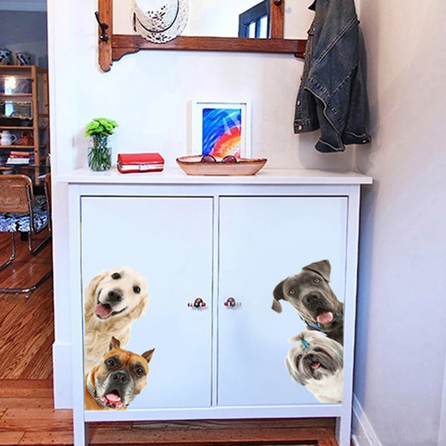 Различные милые котята животное мультяшная Кошка наклейки на стену 3D яркие