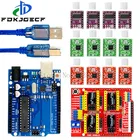 3D-принтер с ЧПУ Shield V3 для гравировального станка, плата расширения драйвера A4988  DRV8825 для Arduino, UNO R3 с кабелем 30 см