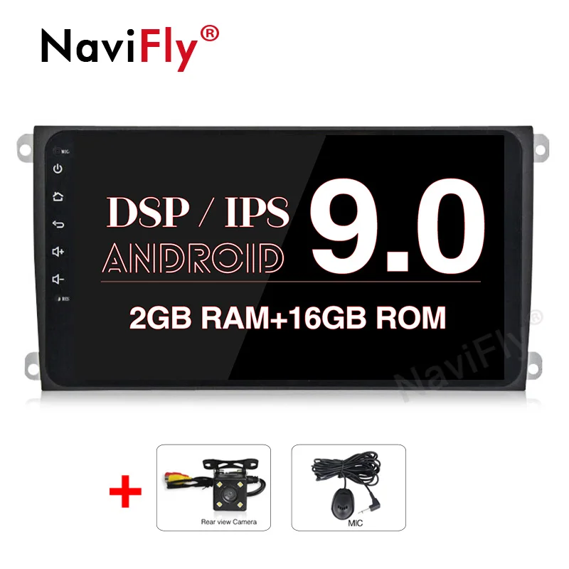 2GB-16GB-Camera DSP ips 1 Din Android 9,0 автомобильный Радио мультимедийный плеер gps навигация для Porsche Cayenne 2003-2010 RDS fm стерео головное устройство - Цвет: 2GB-16GB-Camera