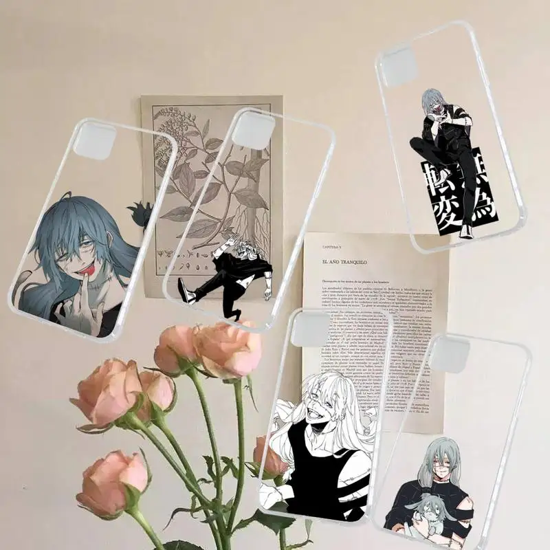 

Jujutsu Kaisen Mahito anime Phone Case Transparent for iPhone 6 7 8 11 12 s mini pro X XS XR MAX Plus