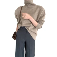korean tops women vintage turtleneck sweaters tops all match casual turtleneck knitting sweaters pullovers women 2020 new