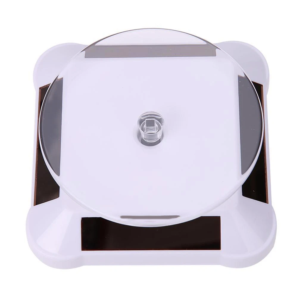 

Swivel Plates Solar Showcase 360 Turntable Rotating Jewelry Watch Ring Phone Stand Display Jewelry Organizer Hard Display Stand
