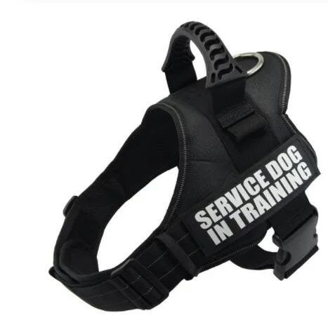 Customizable Black Персонализированный поводок для собак, светоотражающая ручка, Регулируемый жилет для борьбы с вредителями, поводок для собак, поводок для больших собак, ошейник - Цвет: Customizable Black